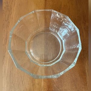 Bormioli  Rocco Italy Clear glass Paneled Serving Bowl - 5.5”W